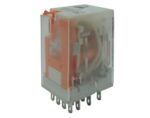 Ρελέ Ηλεκτρομαγνητικό 115VAC 5A 4 Επαφών N.C+N.O 14 Pin Faston με LED Carlo Gavazzi RMI