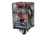 Ρελέ Ηλεκτρομαγνητικό 220VAC 10A 3 Επαφών ΝC+ΝO 11 Pin Λυχνίας Asiaon MK3P5-I