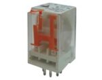 Ρελέ Ηλεκτρομαγνητικό 24VAC 10A 2 Επαφών ΝC+ΝO 8 Pin Λυχνίας με LED Sanyou RCP 002