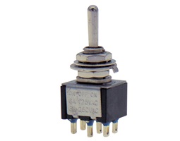 121634410-o1.jpg Διακόπτης Μοχλού Toggle ON-OFF-ON 6 Pin DPDT, 3A/250VAC, Φ6mm SCI TA-203-A1 - Image 1