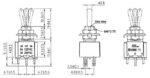 Διακόπτης Μοχλού Toggle ON-OFF-ON 6 Pin DPDT, 3A/250VAC, Φ6mm SCI TA-203-A1 - Image 2