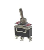 Διακόπτης Μοχλού Toggle ON-OFF-ON 3 Pin SP3T, 15A/250VAC, Φ12mm CNTD T-1327