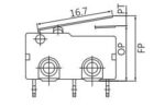 Microswitch Snap Action με Έλασμα 16.7mm, SPDT 5A/125VAC για PCB SM-05S-01P0-Z - Image 4