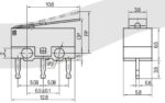 Microswitch Snap Action με Έλασμα, SPDT 1A/125VAC για PCB KW10-3Z - Image 3