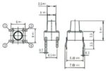 Microswitch TACT 4 Pin Push ON SPST-NO, 1.77N, 6x6x12.5mm THT Jianfu TVDP01 - Image 2