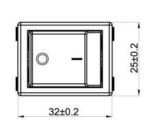 Διακόπτης Rocker OFF-ON 4 Pin DPST, Φωτιζόμενος Κόκκινος 22A/250VAC, για Άνοιγμα 28x22mm Hno R210 - Image 2