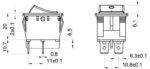 Διακόπτης Rocker OFF-ON 4 Pin DPST, Φωτιζόμενος Κόκκινος 22A/250VAC, για Άνοιγμα 28x22mm Hno R4210 - Image 3