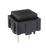 Πιεζοδιακόπτης Πλήκτρο Push ON SPST-NO 25mA/50VDC 12.4×12.4 Μαύρο Honyone PB13-A-BN-S