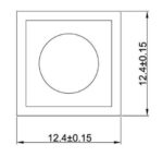 Πιεζοδιακόπτης Πλήκτρο Push ON SPST-NO 25mA/50VDC 12.4×12.4 Μαύρο Honyone PB13-A-BN-S - Image 2