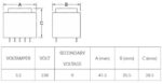 Μετασχηματιστής PCB Κλειστού Τύπου Π: 230VAC Δ: 9VAC 3.2VA 355mA Thai Lin TL38S-090-355 - Image 2