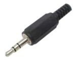 Βύσμα 3.5mm Stereo Αρσενικό Πλαστικό Καλωδίου Μαύρο Ultimate D006