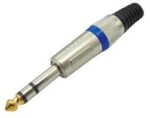 Βύσμα 6.3mm Stereo Αρσενικό Μεταλλικό Καλωδίου Μαύρο JT-3080