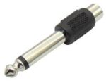 Adaptor 6.3mm Mono Αρσενικό σε RCA Θηλυκό Πλαστικό Μαύρο JT-3176