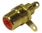Βύσμα RCA Θηλυκό Επίχρυσο Κόκκινο για Panel Ultimax RJ229G