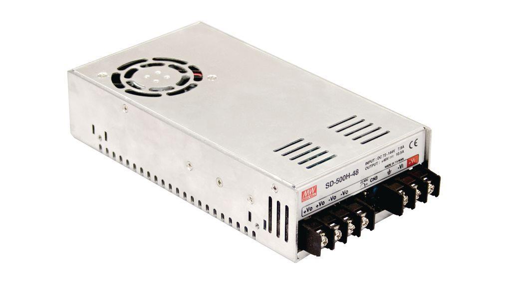 121650470-o1.jpg Step Down DC Converter In: 72÷144VDC Out: 24VDC 21A 500W 215x115x50mm Mean Well SD-500H-24 - Image 1
