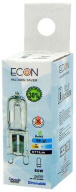 Λάμπα Ιωδίνης G9 230VAC 60W Θερμό Λευκό 2700K 971lm ECON 02.001.1127 - Image 2