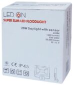 LED On QY-2602 Προβολέας LED 20W με Ανιχνευτή Κίνησης 1600lm IP45 Ψυχρό Λευκό 6500K Μαύρος 02.001.1278 - Image 2
