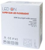 LED On QY-2603 Προβολέας LED 30W με Ανιχνευτή Κίνησης 2400lm IP45 Ψυχρό Λευκό 6500K Μαύρος 02.001.1279 - Image 2