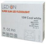 LED On QY-2501 Προβολέας LED 10W 800lm IP65 Φυσικό Λευκό 4500K Μαύρος 02.001.1311 - Image 2