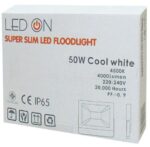 LED On QY-2504 Προβολέας LED 50W 4000lm IP65 Φυσικό Λευκό 4000K Μαύρος 02.001.1314 - Image 2