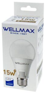 Λάμπα LED A65 E27 15W Θερμό Λευκό 4000K 1350lm 230° Wellmax 02.001.1353 - Image 2