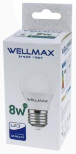 Λάμπα LED G45 E27 8W Φυσικό Λευκό 4000K 720lm 200° Wellmax 02.001.1356 - Image 2