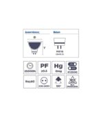 Λάμπα LED GU10 7W Φυσικό Λευκό 4000K 630lm 120° Wellmax 02.001.1358 - Image 2