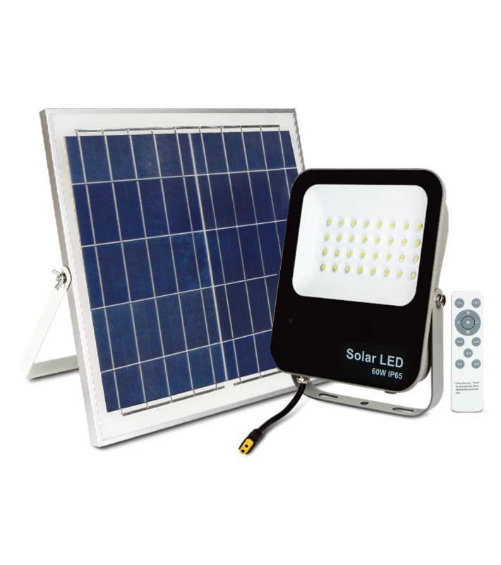 121655140-o1.jpg RLX B43060 Ηλιακός Προβολέας LED Ισχύος 60W Αλουμινίου IP65 με Τηλεχειριστήριο, Ψυχρό Λευκό 6500Κ, Μαύρος 02.001.1415 - Image 1