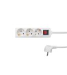 Πολύπριζο 3 Θέσεων με Διακόπτη, Καλώδιο 5m 3x1.5mm² Λευκό G03K 02.007.0087