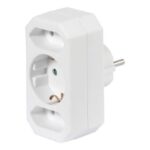 Adaptor Πρίζας από Σούκο Αρσενικό σε 2x Διπολικά & 1x Σούκο Θηλυκά HGI GES-005