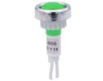 Ενδεικτική Λυχνία Neon Πράσινη Φ10mm 230VAC IP40 με Καλώδιο 17cm Xindali AD22E-006/G