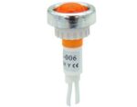 Ενδεικτική Λυχνία Neon Πορτοκαλί Φ10mm 230VAC IP40 με Καλώδιο 17cm Xindali AD22E-006/O