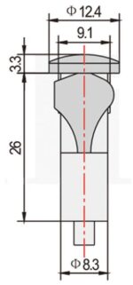Ενδεικτική Λυχνία Neon Κόκκινη Φ10mm 230VAC IP40 με Καλώδιο Σιλικόνης 40cm Xindali AD22E-009/R - Image 2