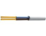 Ηλεκτρολογικό Καλώδιο H03VV-F 2x0.75mm² Εύκαμπτο Λευκό 1m Top 02.026.0135