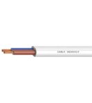Ηλεκτρολογικό Καλώδιο Πλακέ H03VVH2F 2x0.75mm² Εύκαμπτο Λευκό 1m Top 02.026.0574