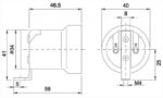 Ντουί E27 Πορσελάνης με Λαμάκι Εξωτερικό 250V 4A - Image 2