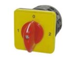 Διακόπτης Περιστροφικός 1-0-2, 2 Επαφών NO 16A 250VAC Φ48mm με Πλάκα 50x50mm Kedu ZH-HC-2-01