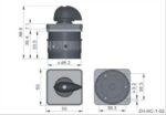 Διακόπτης Περιστροφικός 1-0-2, 2 Επαφών NO 16A 250VAC Φ48mm με Πλάκα 50x50mm Kedu ZH-HC-2-01 - Image 3