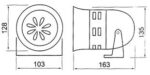 Μηχανική Σειρήνα Εξωτερικού Χώρου 24VDC 110dB IP40 Μεταλλική Φ103x163mm CNTD MS-290 - Image 2