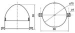 Φάρος LED 12VDC Μπλε Strobe Εφέ Φ75x85mm CNTD C-3072 - Image 2