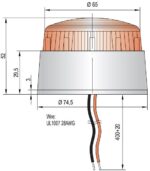 Φάρος Xenon 24VDC Κόκκινος Strobe Εφέ IP65 Φ74.5x52mm AuerSignal XB2 - Image 2