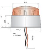 Φάρος Xenon 230VAC Κόκκινος Strobe Εφέ IP65 Φ74.5x52mm AuerSignal XB2 - Image 2