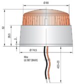 Φάρος Xenon 230VAC Μπλε Strobe Εφέ IP65 Φ74.5x52mm AuerSignal XB2 - Image 2