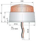 Φάρος Xenon 12VDC Πορτοκαλί Strobe Εφέ IP65 Φ74.5x52mm AuerSignal XB2 - Image 2