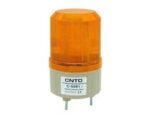 Φάρος LED 12/24VDC & 230VAC Πορτοκαλί με Επιλογή Περιστρεφόμενου, Flashing ή Σταθερά Αναμμένου Εφέ Φ80x125mm CNTD C-5081