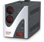 VMark RE02-1000VA Σταθεροποιητής Τάσης Relay 1000VA / 600W με 1 Πρίζα Σούκο, Ψηφιακές Ενδείξεις
