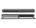Patch Panel 12 Ports Cat.6 UTP 1U για Rack 19" με Τερματισμό Krone & Οδηγό Καλωδίων Lancom 04.024.0058