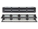 Patch Panel 48 Ports Cat.5e UTP 2U για Rack 19" με Τερματισμό Krone & Οδηγό Καλωδίων Safewell 04.024.0069