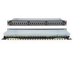 Patch Panel Θωρακισμένο 24 Ports Cat.6 FTP 1U για Rack 19" με Τερματισμό Krone & Οδηγό Καλωδίων Safewell 04.024.0073
