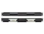 Patch Panel 12 Ports Cat.5e UTP 1U για Rack 19" με Τερματισμό Krone SUT 04.024.0076